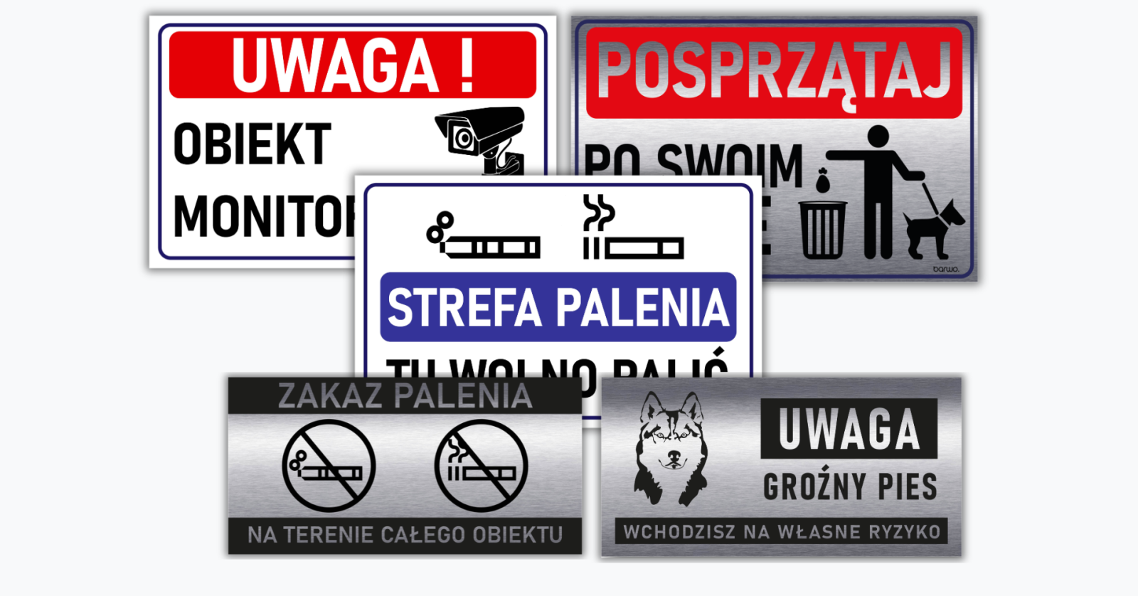 Tablice porządkowe i ostrzegawcze