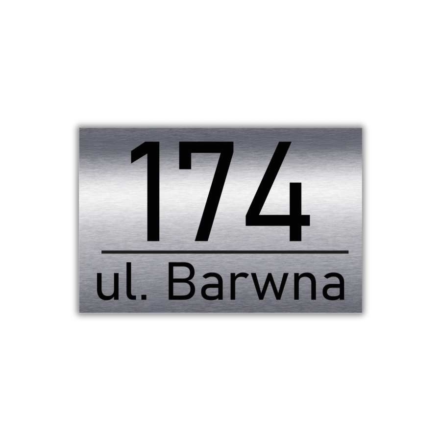 Tablice z ulicą i numerem