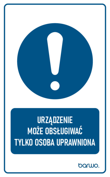 Tabliczka BHP nakazu z piktogramem 