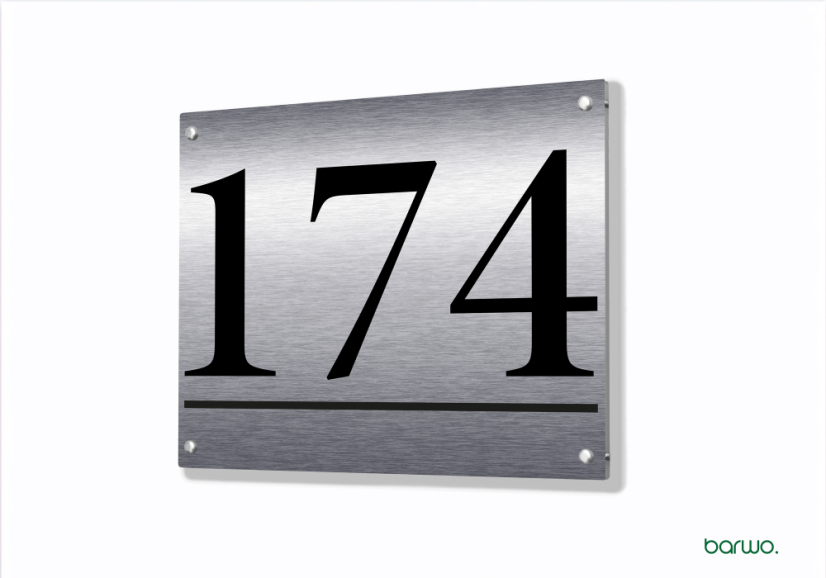 Tabliczka adresowa na dom jednorodzinny – druk UV, odporna na warunki, wzór (art. 104-0022)