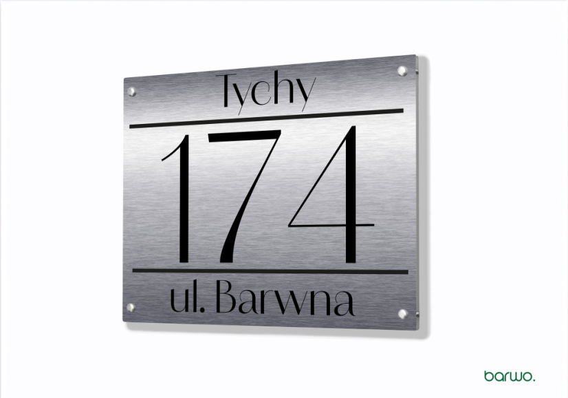 Tabliczka adresowa z nazwą miejscowości - aluminiowa, wzór (art. 104-0023)