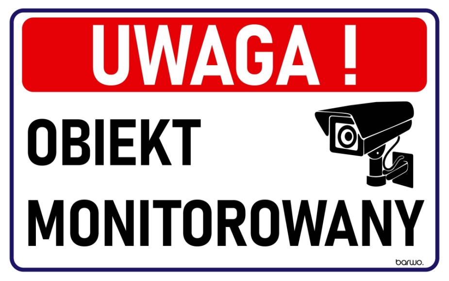Tabliczka „Uwaga! Obiekt monitorowany” (art. 111-0017)