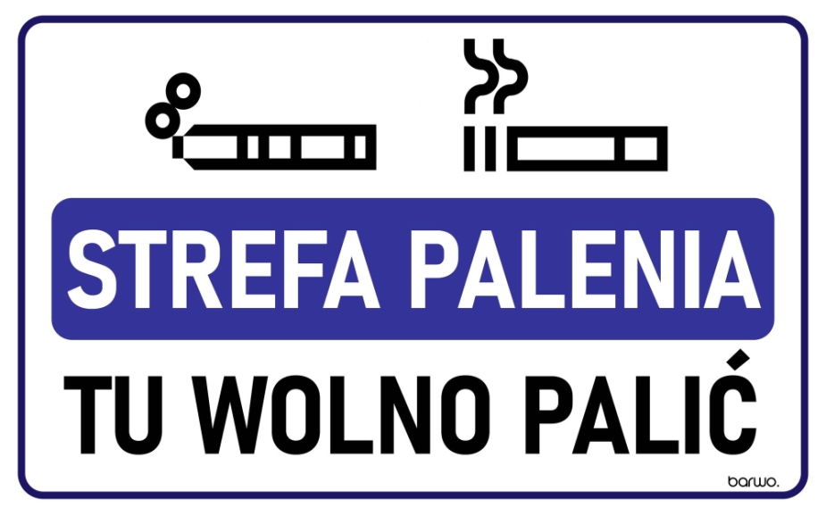 Tabliczka „Strefa palenia – tu wolno palić” (art. 111-0028)