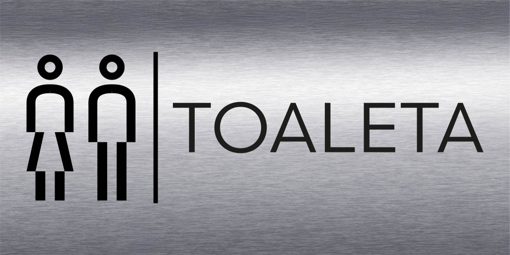 Tabliczka „Toaleta” Dibond 2mm 20x10cm