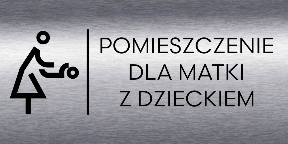 Tabliczka „Pomieszczenie dla matki z dzieckiem” Dibond 2mm 20x10cm